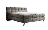 Boxspringbett Milla Strukturstoff in Grau (Raven 13) – Freisteller