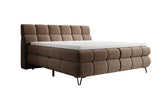 Boxspringbett Milla Strukturstoff in Braun (Raven 45) – Freisteller