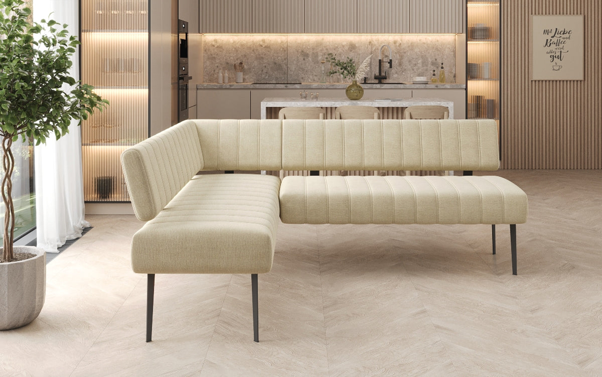 Gepolstert Iessbank Montero aus waasserdichtem Samt mat Metallbeen