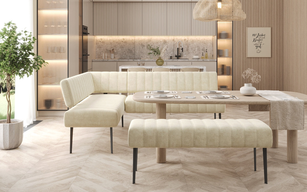 Iessbank-Set Montero aus waasserdichtem Samt mat Metallbeen