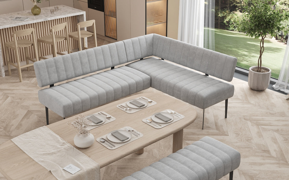 Iessbank-Set Montero aus waasserdichtem Samt mat Metallbeen