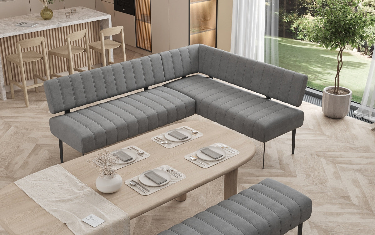 Iessbank-Set Montero aus waasserdichtem Samt mat Metallbeen