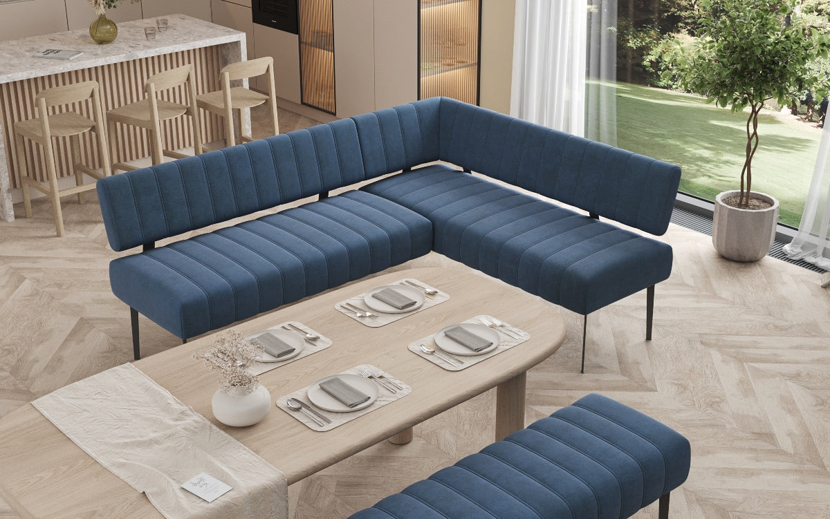 Iessbank-Set Montero aus waasserdichtem Samt mat Metallbeen