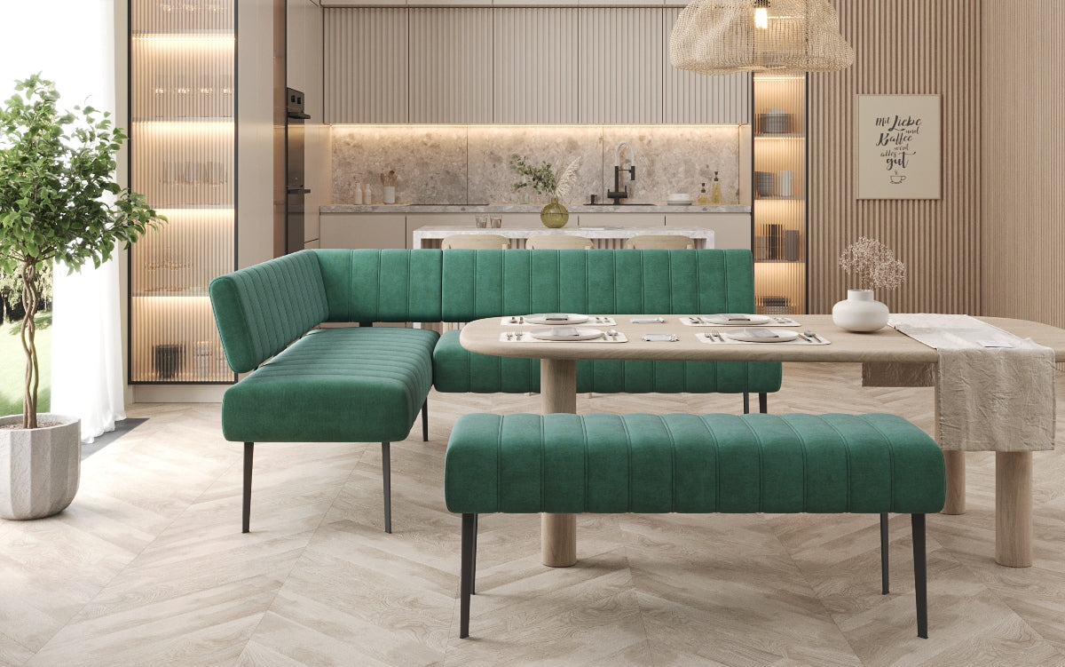 Iessbank-Set Montero aus waasserdichtem Samt mat Metallbeen