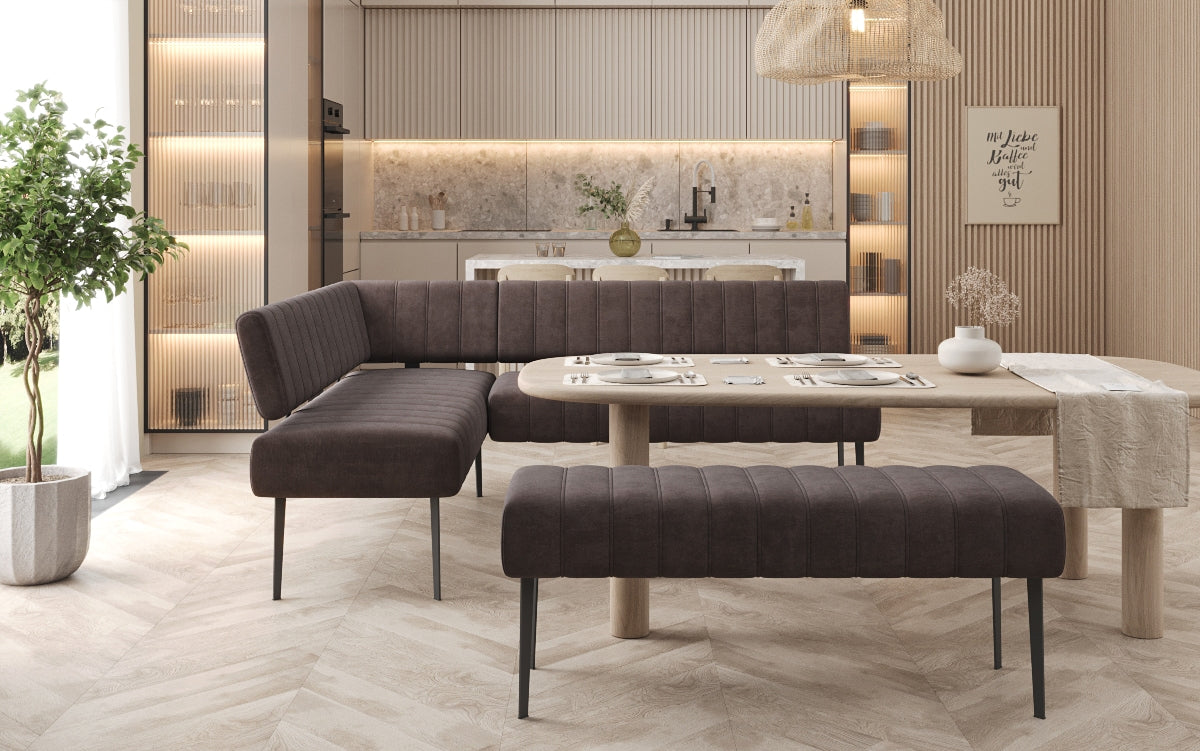 Iessbank-Set Montero aus waasserdichtem Samt mat Metallbeen