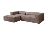 Designer Ecksofa Vasto in Cord – Blush – Links
