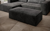 Beistellhocker Vasto in Cord – Grau