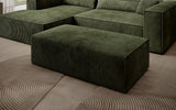 Beistellhocker Vasto in Cord – Olive