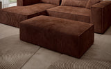Beistellhocker Vasto in Cord – Terrakotta