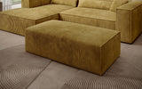 Beistellhocker Vasto in Cord – Safran
