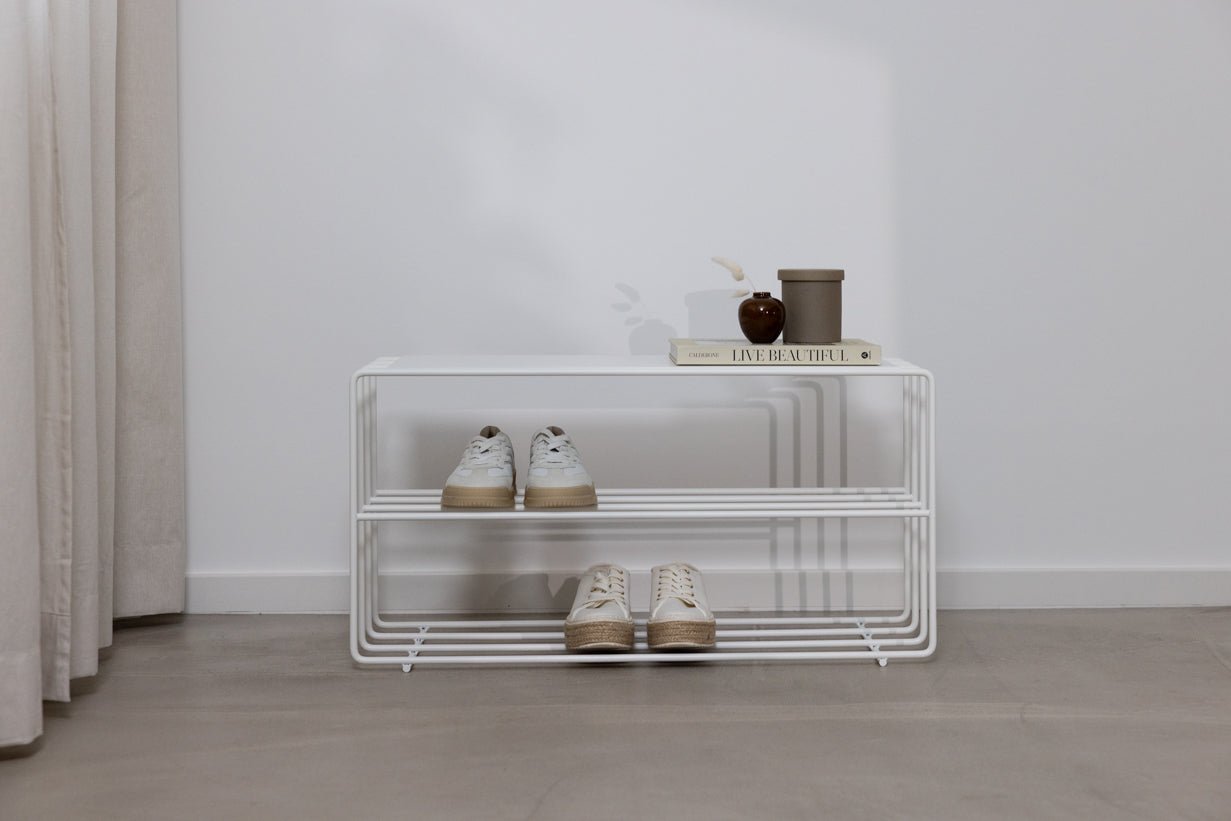 Schongregal Neva – Metallregal mat Loft-Flair a ville Faarwen