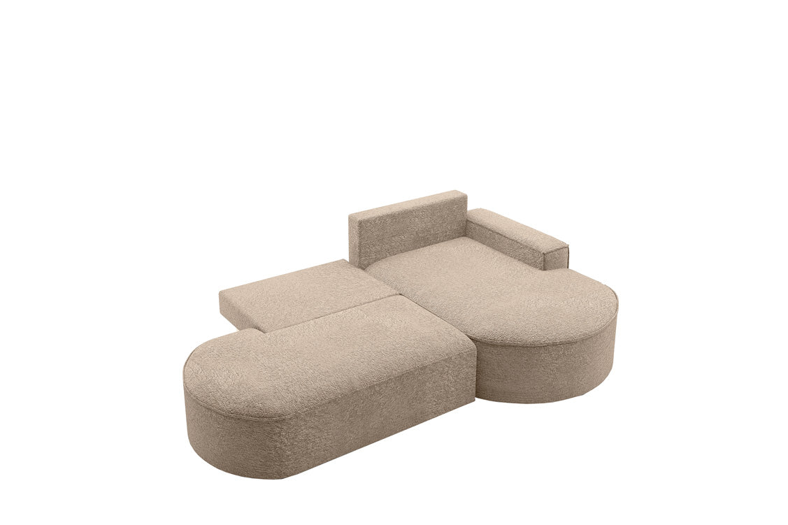 Designer Sofa Lenny Bouclé mat Schloof- an Zesummeklappfunktioun