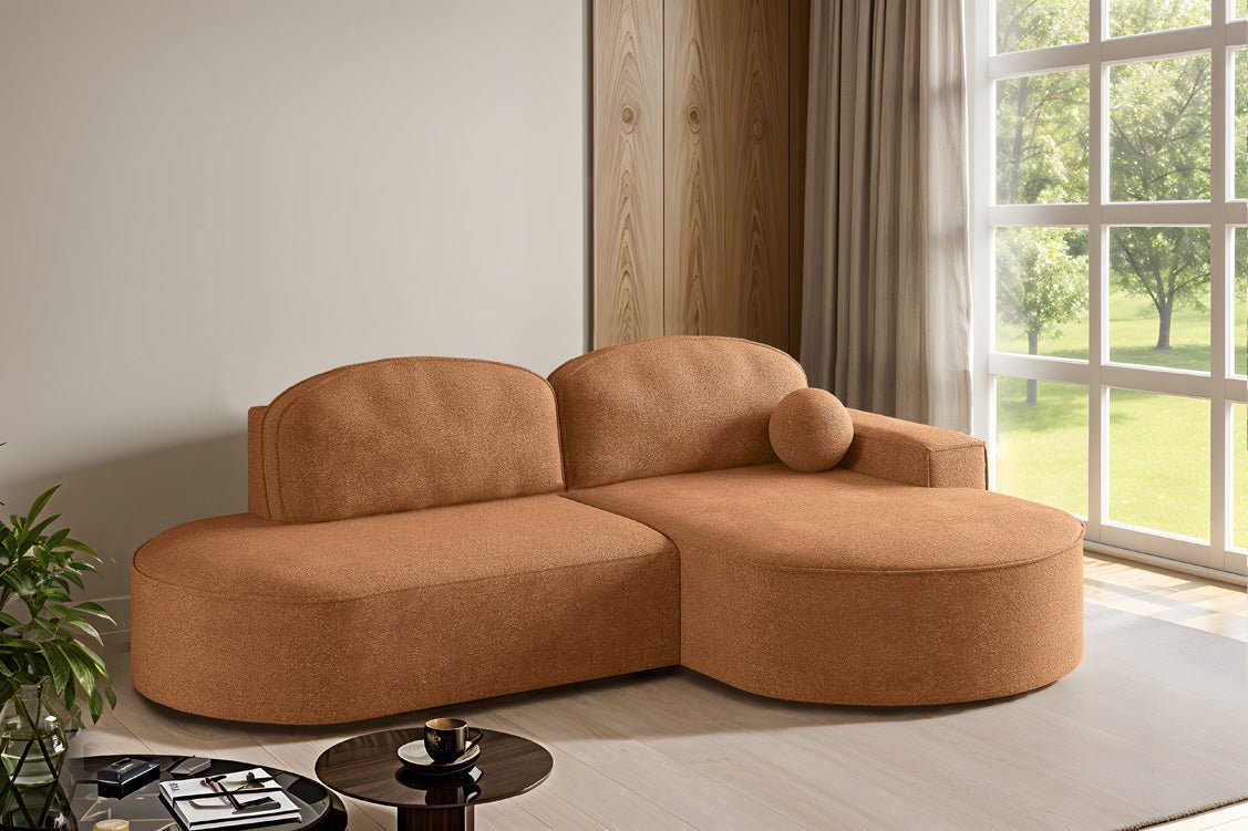 Designer Sofa Lenny Bouclé mat Schloof- an Zesummeklappfunktioun