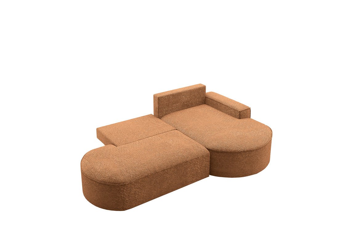 Designer Sofa Lenny Bouclé mat Schloof- an Zesummeklappfunktioun
