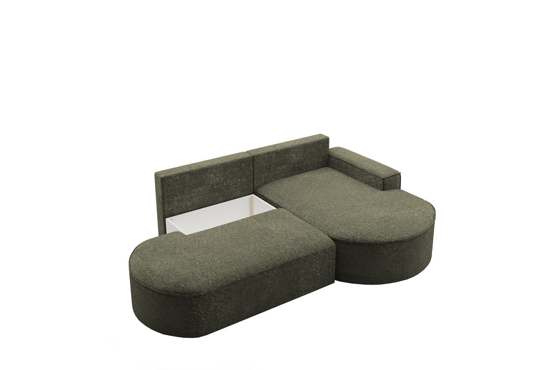 Designer Sofa Lenny Bouclé mat Schloof- an Zesummeklappfunktioun