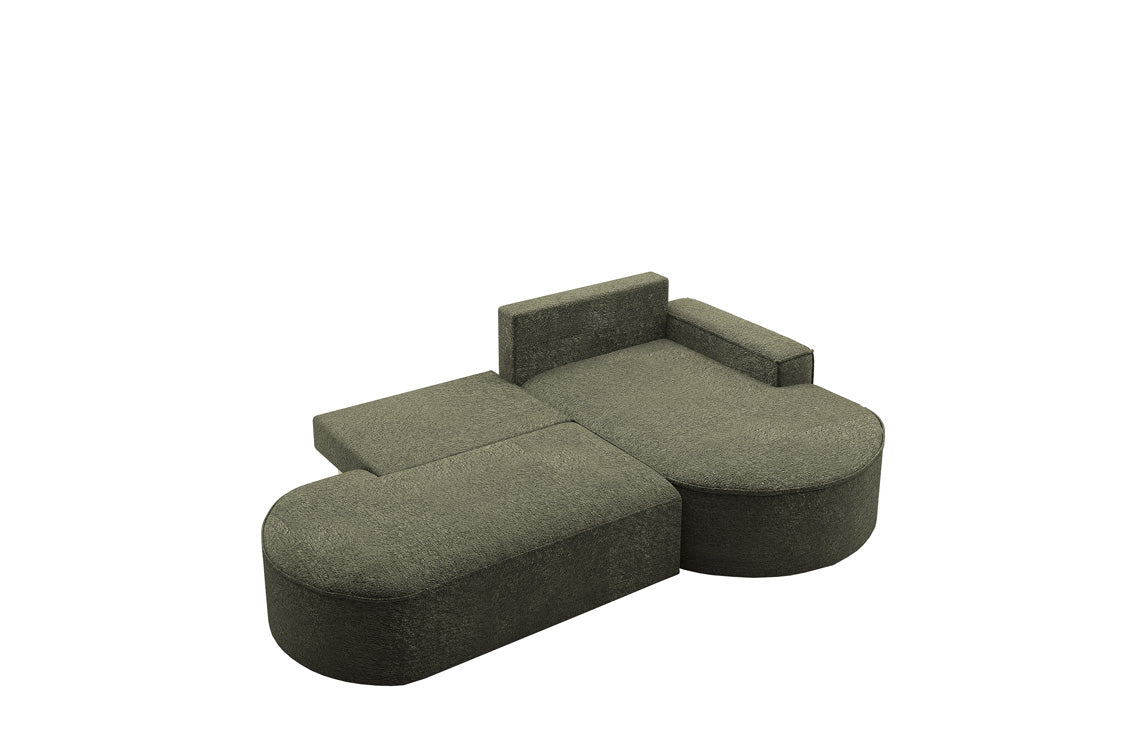 Designer Sofa Lenny Bouclé mat Schloof- an Zesummeklappfunktioun