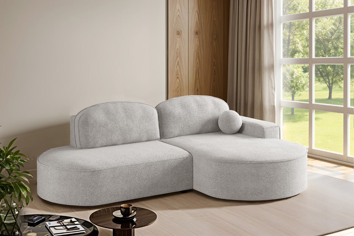Designer Sofa Lenny Bouclé mat Schloof- an Zesummeklappfunktioun
