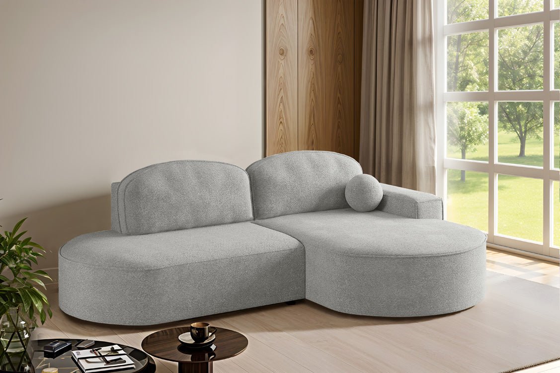 Designer Sofa Lenny Bouclé mat Schloof- an Zesummeklappfunktioun