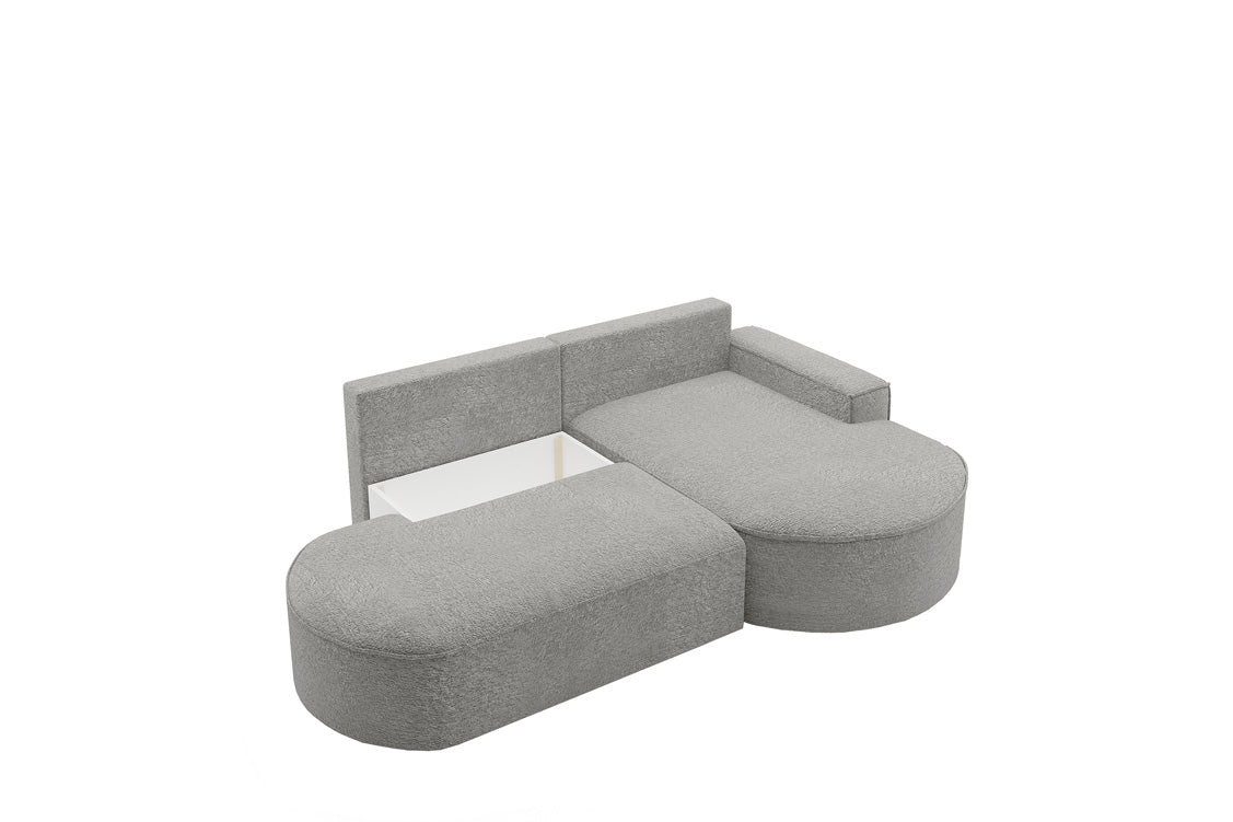 Designer Sofa Lenny Bouclé mat Schloof- an Zesummeklappfunktioun