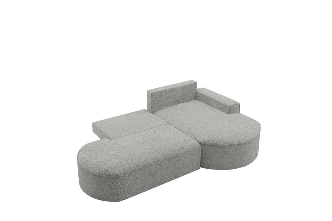 Designer Sofa Lenny Bouclé mat Schloof- an Zesummeklappfunktioun