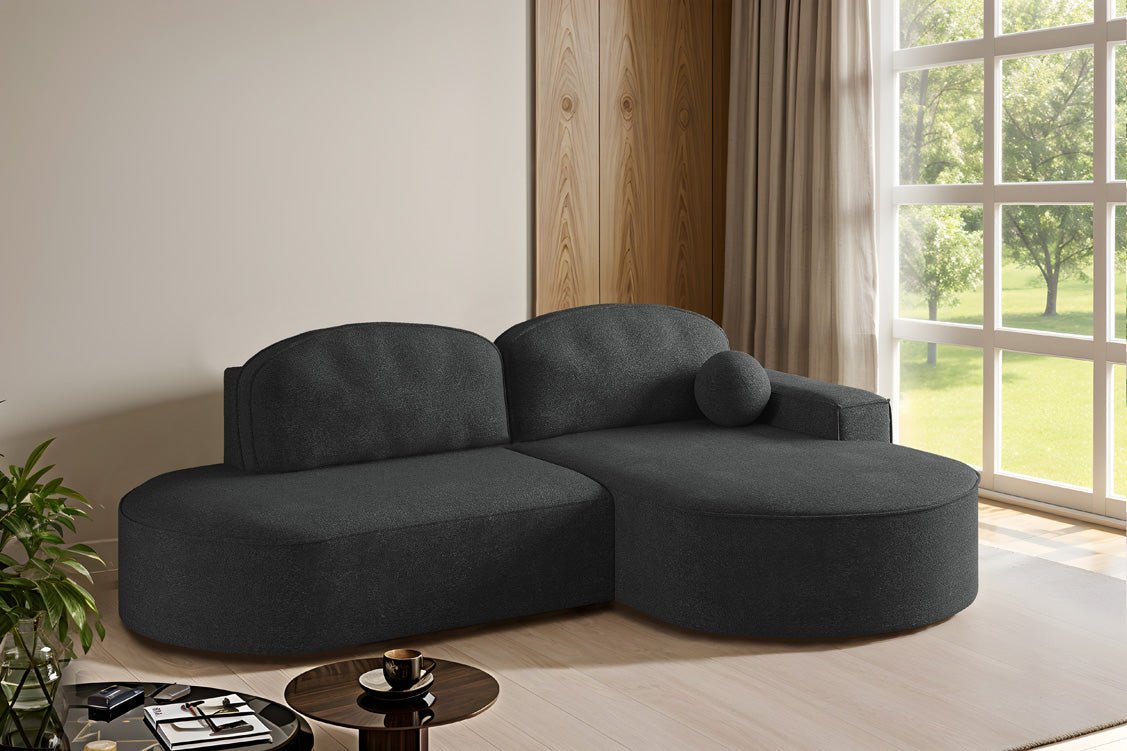 Designer Sofa Lenny Bouclé mat Schloof- an Zesummeklappfunktioun