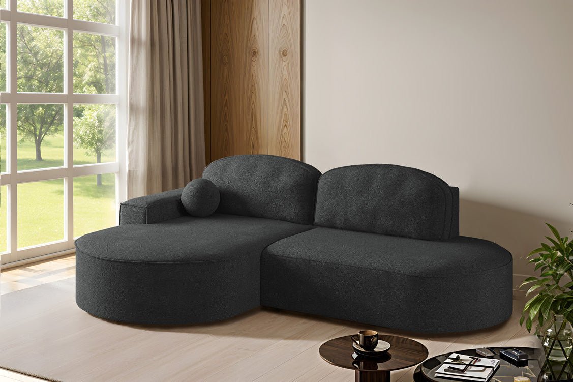 Designer Sofa Lenny Bouclé mat Schloof- an Zesummeklappfunktioun
