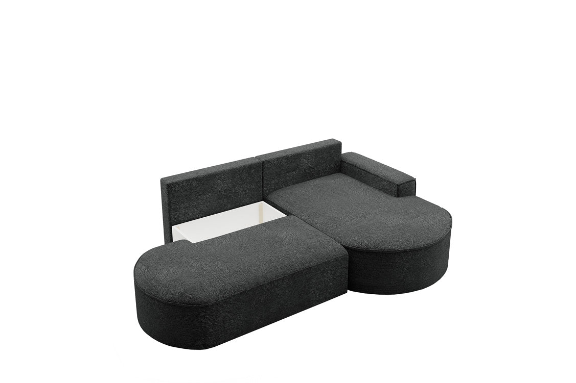 Designer Sofa Lenny Bouclé mat Schloof- an Zesummeklappfunktioun