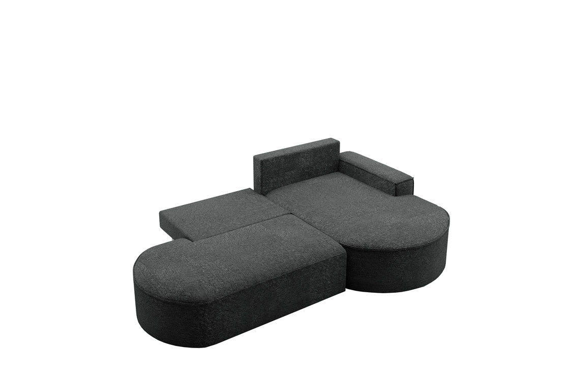 Designer Sofa Lenny Bouclé mat Schloof- an Zesummeklappfunktioun
