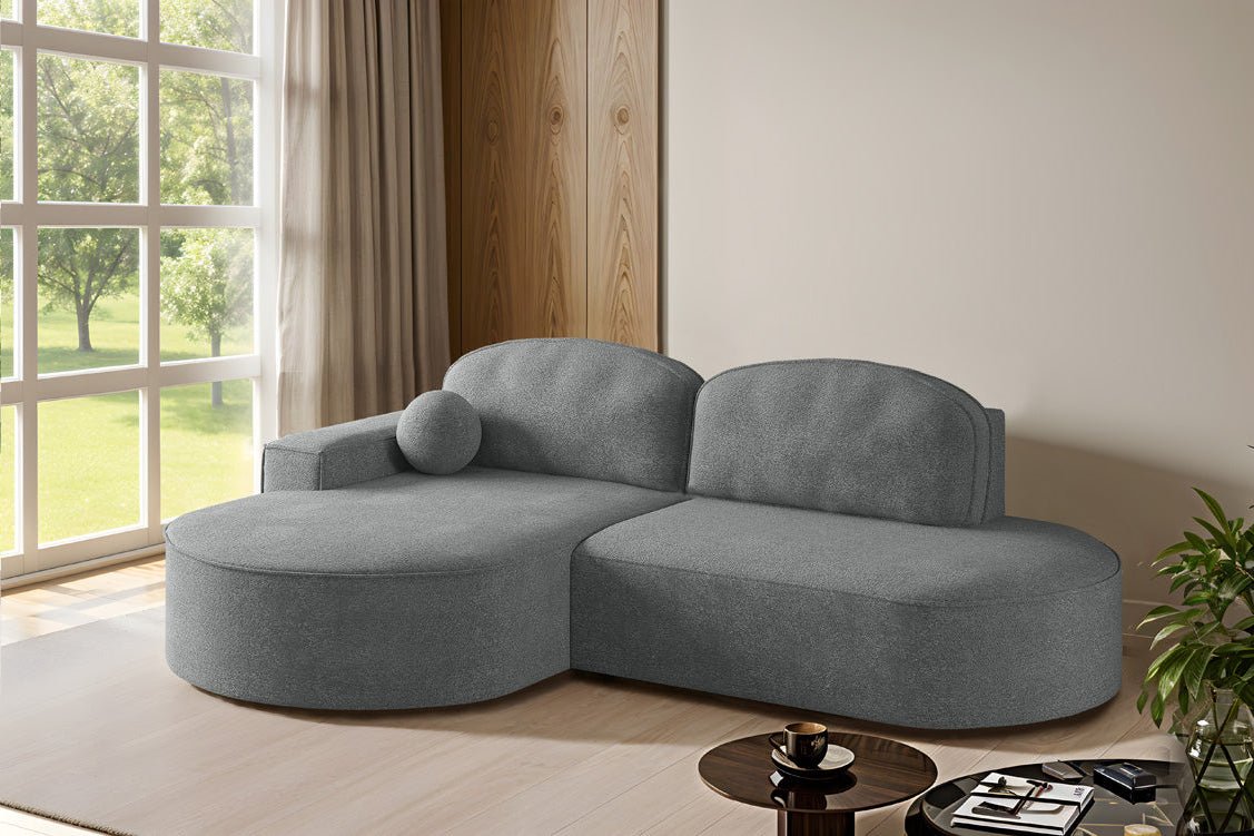 Designer Sofa Lenny Bouclé mat Schloof- an Zesummeklappfunktioun
