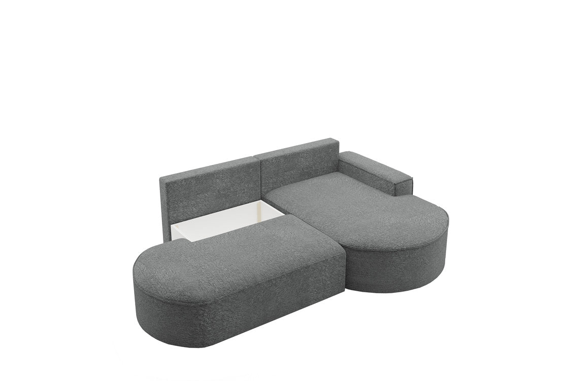 Designer Sofa Lenny Bouclé mat Schloof- an Zesummeklappfunktioun