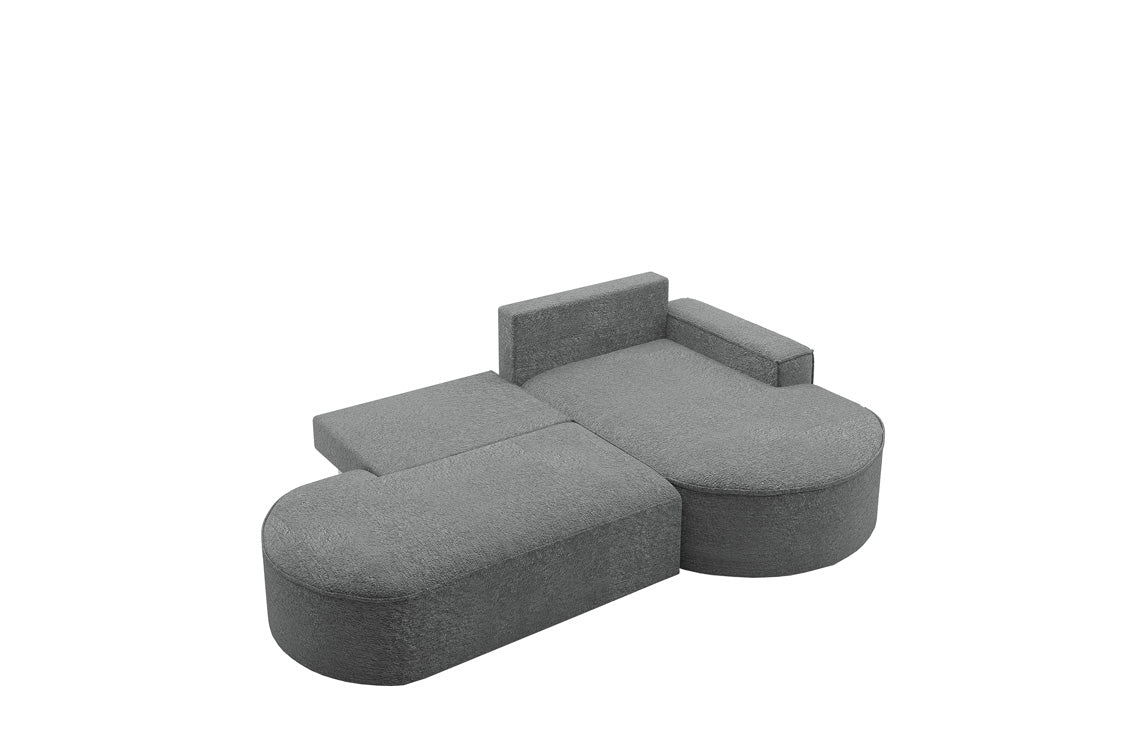 Designer Sofa Lenny Bouclé mat Schloof- an Zesummeklappfunktioun