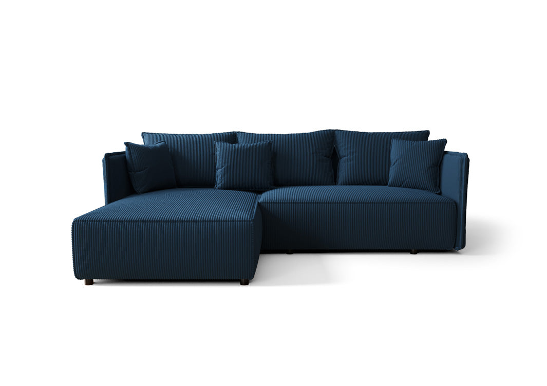 Designer Sofa Marlen mit Schlaf- und Klappfunktion in Cord