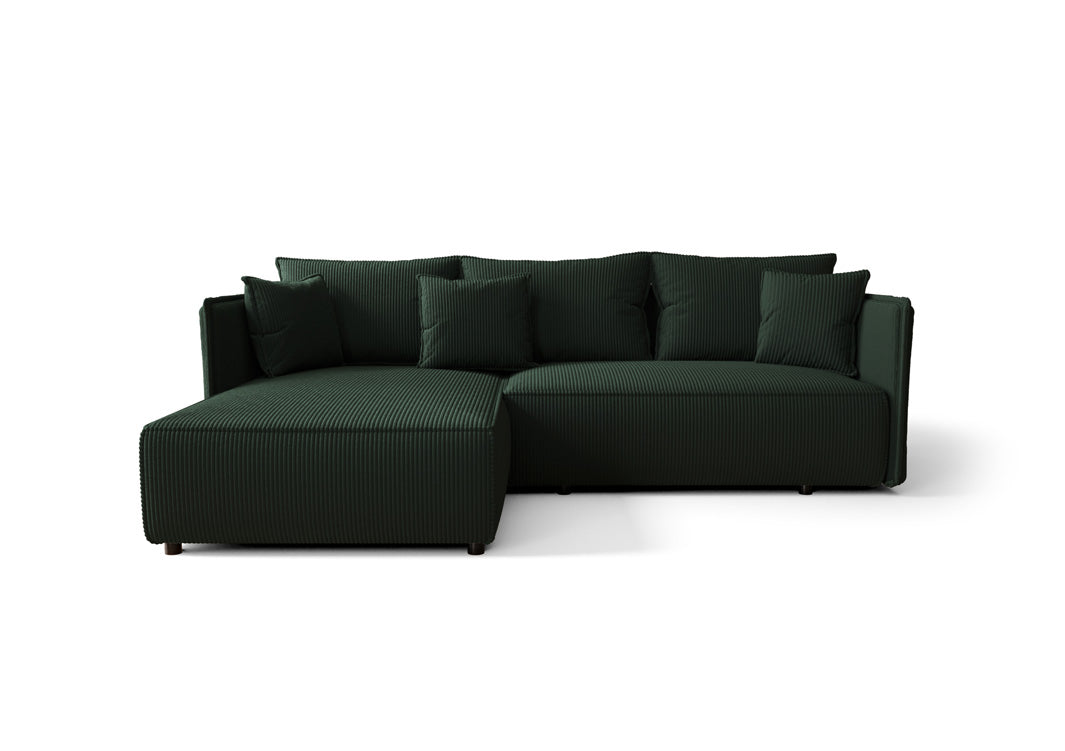 Designer Sofa Marlen mit Schlaf- und Klappfunktion in Cord