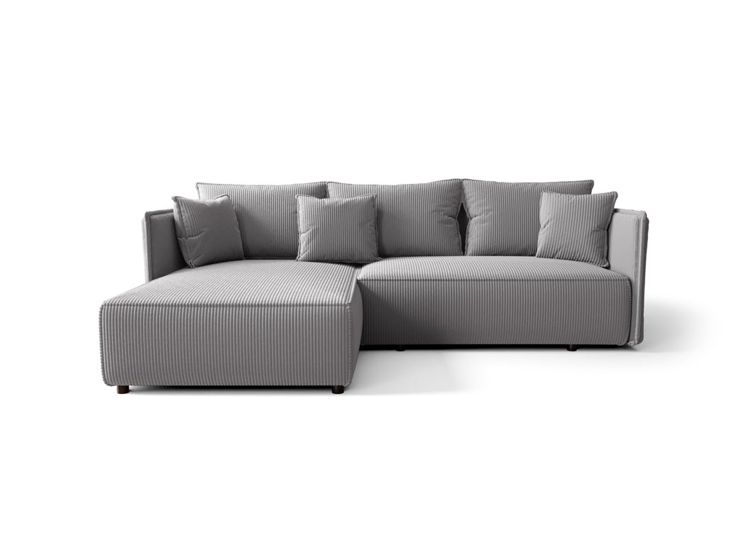 Designer Sofa Marlen mit Schlaf- und Klappfunktion in Cord