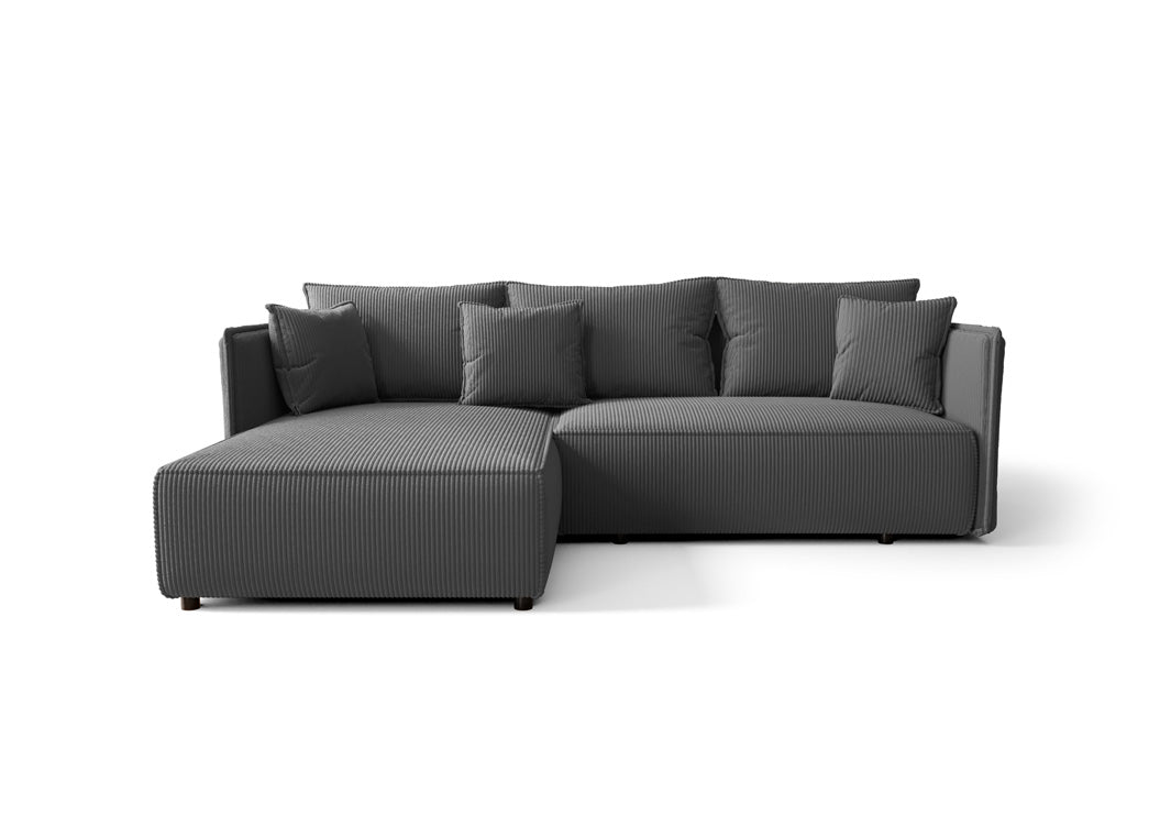Designer Sofa Marlen mit Schlaf- und Klappfunktion in Cord
