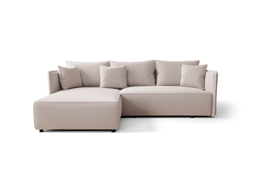Designer Sofa Marlen mit Schlaf- und Klappfunktion in Cord