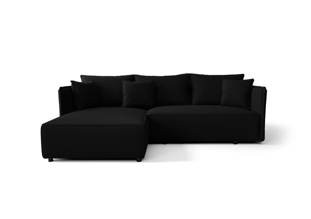 Designer Sofa Marlen mit Schlaf- und Klappfunktion in Cord