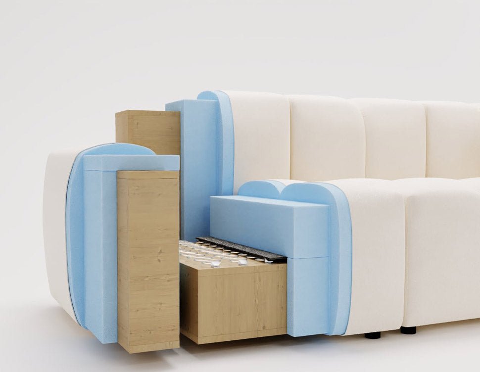 Designer Sofa Loft aus Samt