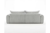 Designer Ecksofa Corso in Samt mit Schlaffunktion & Stauraum – Hellgrau – Rechts