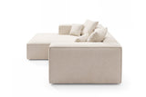 Designer Ecksofa Reno in Bouclé – Beige – Links