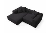 Designer Ecksofa Reno in Bouclé – Anthrazit – Links