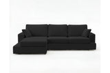 Designer Ecksofa Vigo in Bouclé – Anthrazit – Links