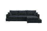 Designer Ecksofa Vigo in Chenille – Anthrazit – Rechts