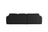 Designer Ecksofa Tino in Strukturstoff – Schwarz – Links