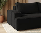 Designer 3 Sitzer Sofa Mira in Bouclé mit Schlaffunktion & Stauraum – Anthrazit