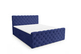 Boxspringbett Adora Samt mit Stauraum – Blau