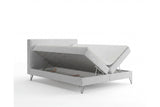 Boxspringbett Selina Slim Bouclé mit Stauraum – Sand