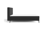 Boxspringbett Selina Slim Bouclé mit Stauraum – Anthrazit