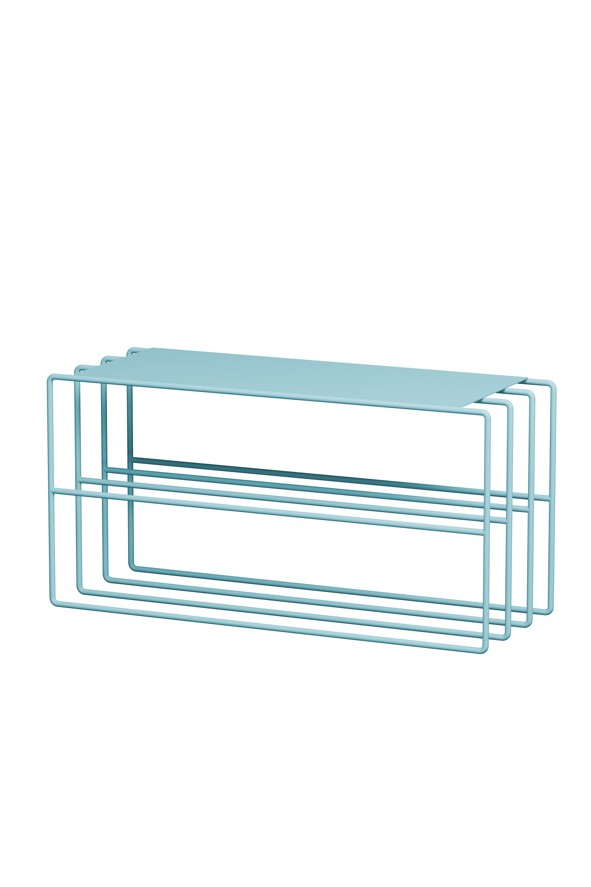 Schongregal Neva – Metallregal mat Loft-Flair a ville Faarwen