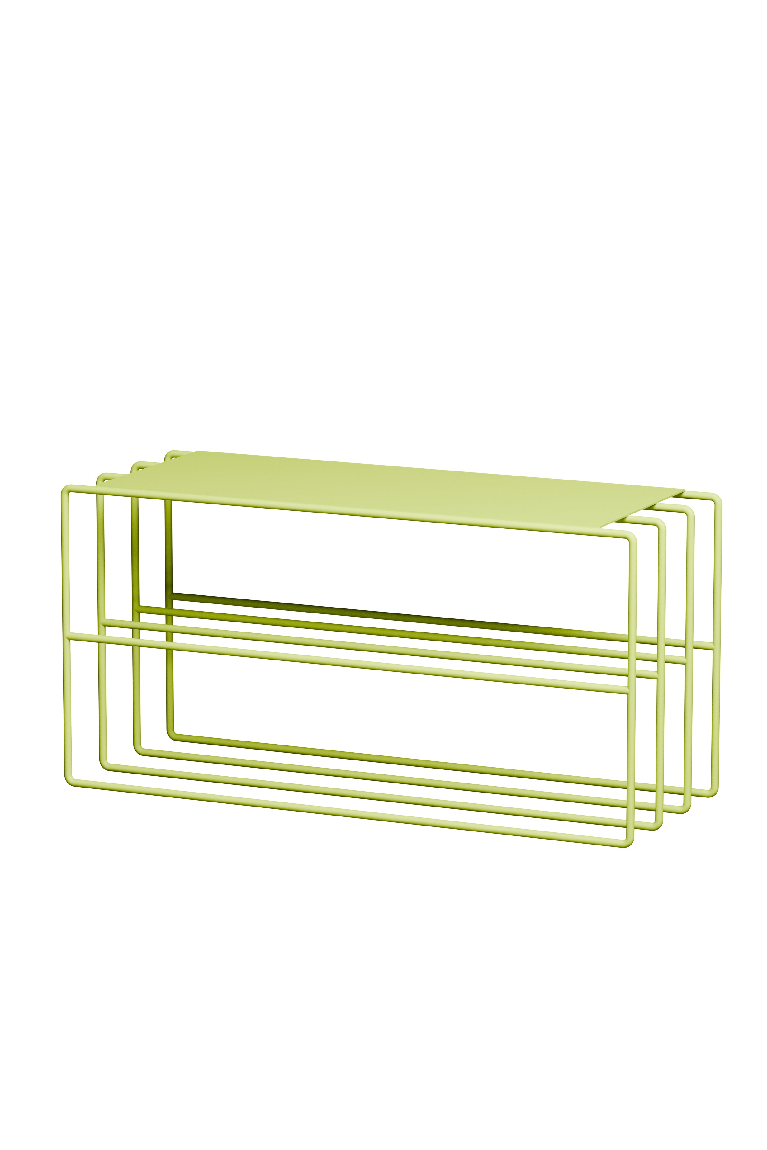 Schongregal Neva – Metallregal mat Loft-Flair a ville Faarwen